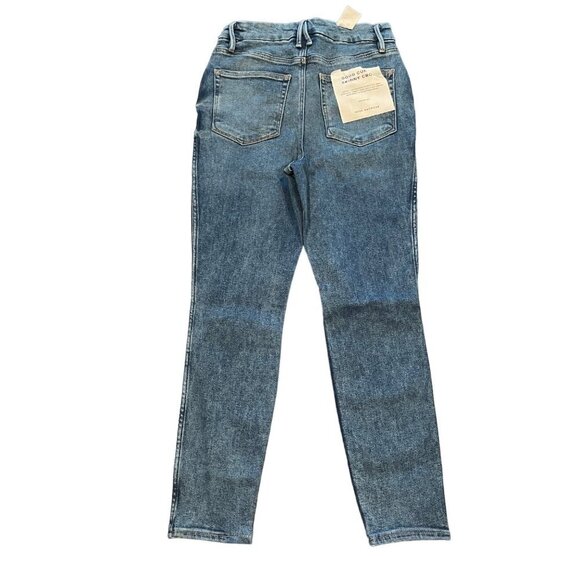 NWT Good American 8/29 Good Curve Skinny Crop Jeans High Rise Distressed - Picture 8 of 16